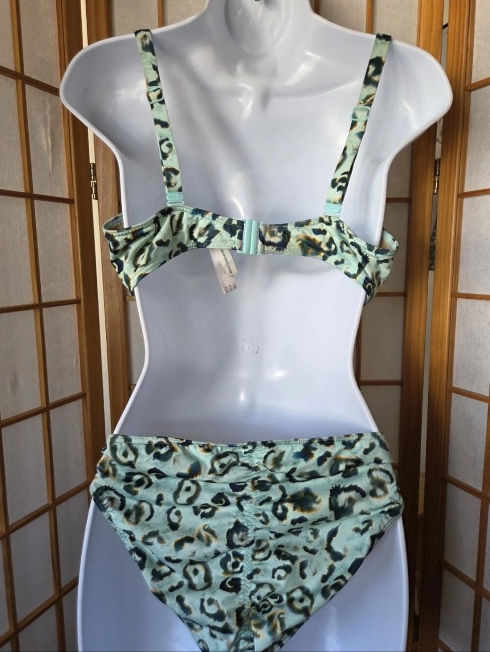 WOMENS PRIMADONA SWIM BELGIUM GREEN PRINT 2 PART BIKINI SWIMMING SUIT SET XL/DD - Picture 2 of 7